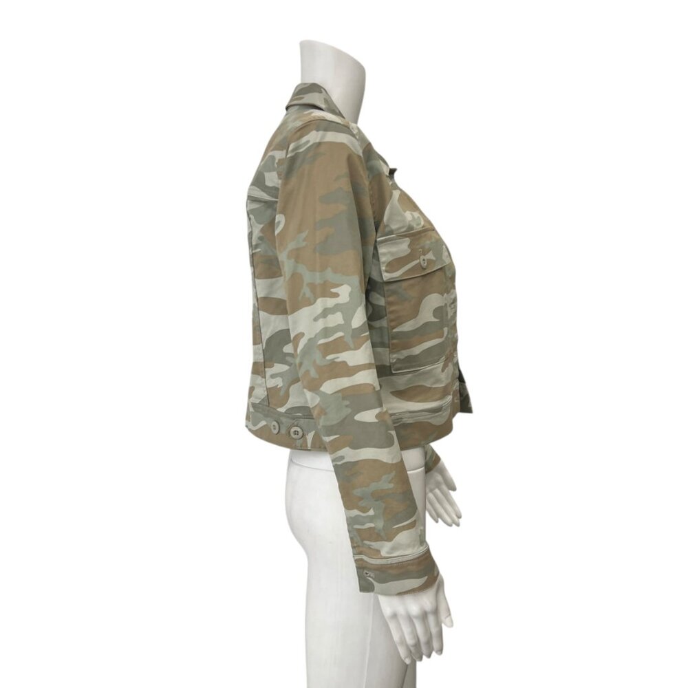 $198 Rails Green Lightsage Steffi Camouflage Cropped Cotton Jacket size XS - Picture 4 of 9